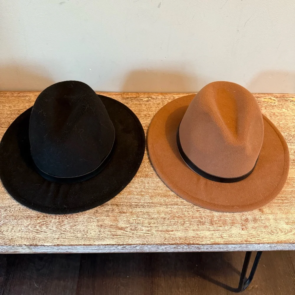 New Wool Fedora Hat bundle of 2